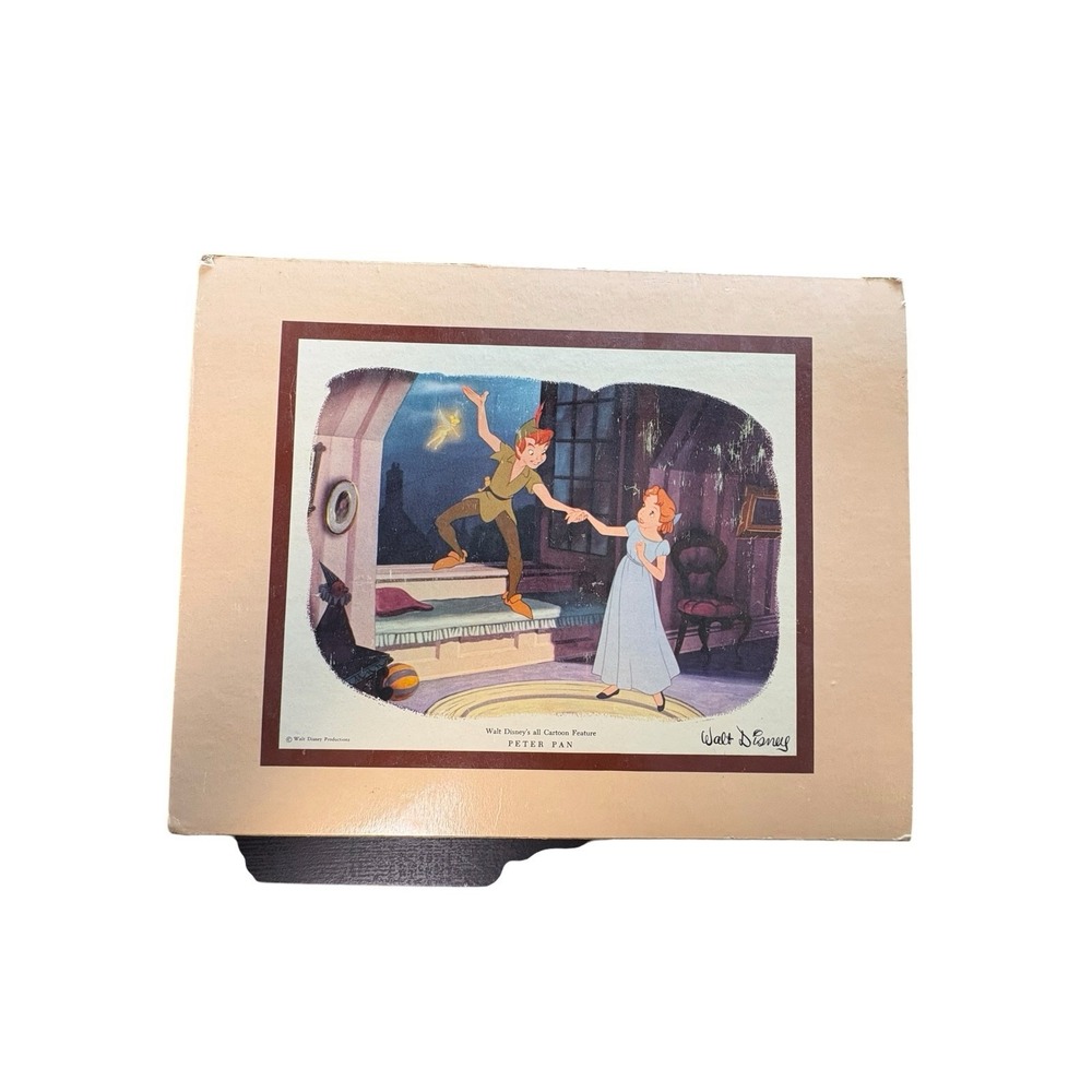 Vintage Walt Disney Peter Pan Wendy Art Print Plaque Wall Decor